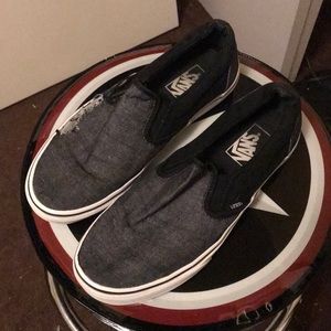 Charcoal/Black Panel Slip on Vans